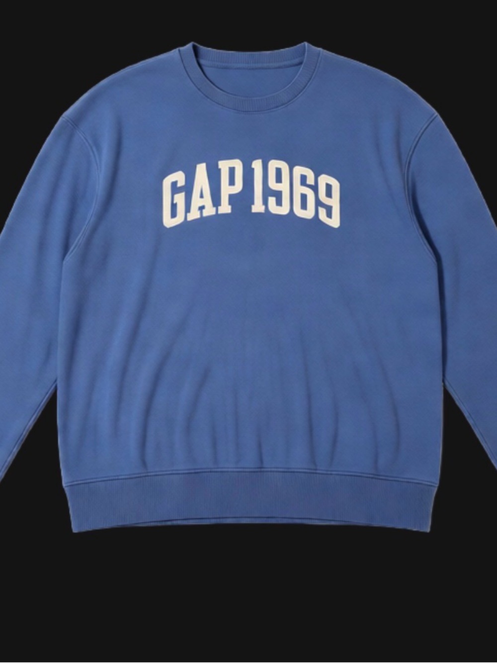 GAP Blue Crewneck Sweatshirt with White GAP1969 Logo